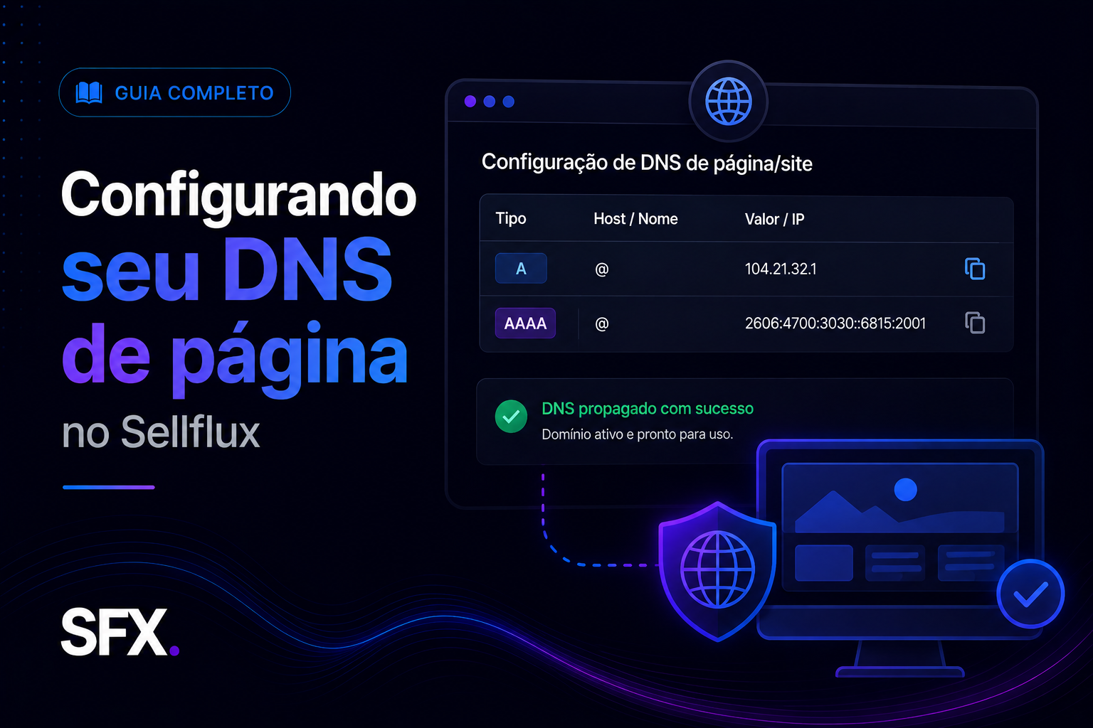 Configurando seu DNS de página no Sellflux