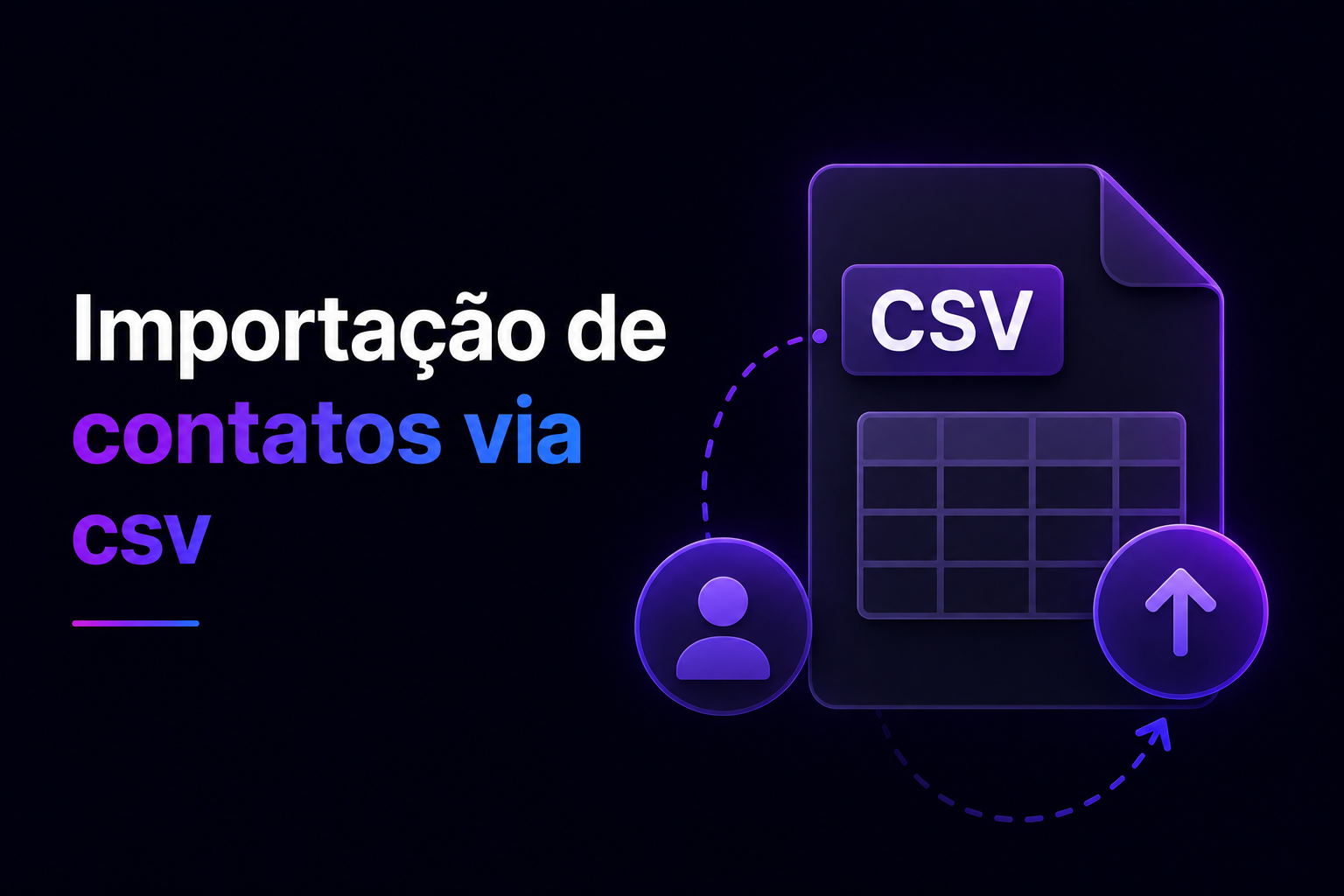 Importação de contatos via csv
