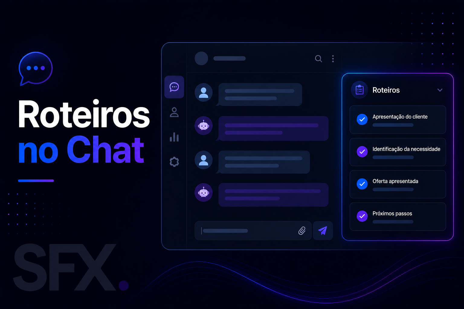 Como criar e visualizar roteiros no chat